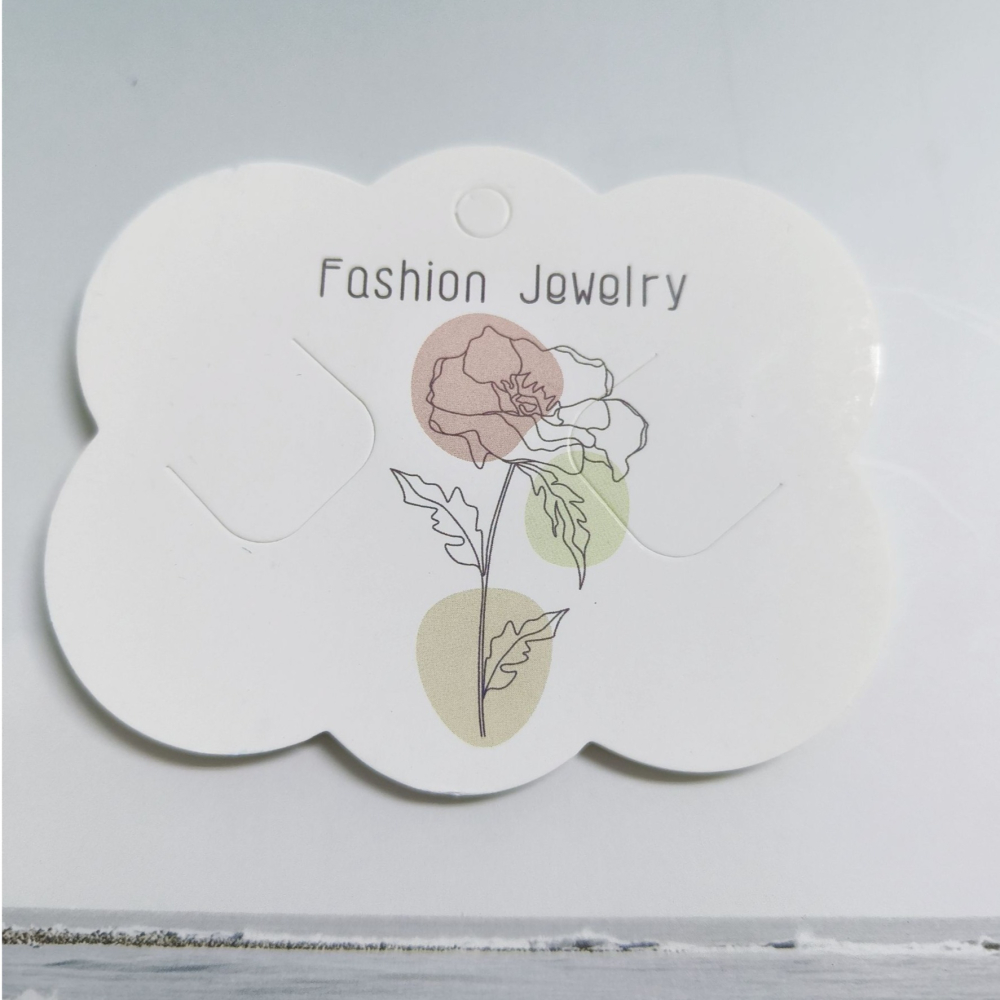 【花朵髮夾卡】 8.5x7cm 一組50張 髮夾 紙卡 髮飾紙卡 包裝卡 髮圈卡 髮卡 髮夾卡 髮飾紙卡 飾品收納-細節圖2