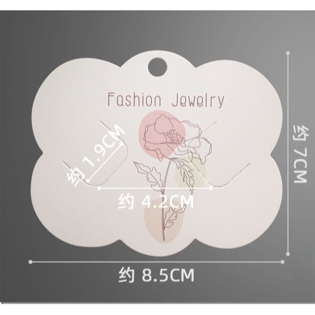 【花朵髮夾卡】 8.5x7cm 一組50張 髮夾 紙卡 髮飾紙卡 包裝卡 髮圈卡 髮卡 髮夾卡 髮飾紙卡 飾品收納-細節圖4