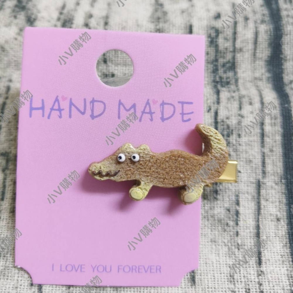 💕小V購物💕一組2支【手作髮夾系列 - 可愛鱷魚髮夾】 3cm手作髮夾 髮夾 可愛髮夾 卡通髮夾 鴨嘴夾 兒童 現貨-細節圖3