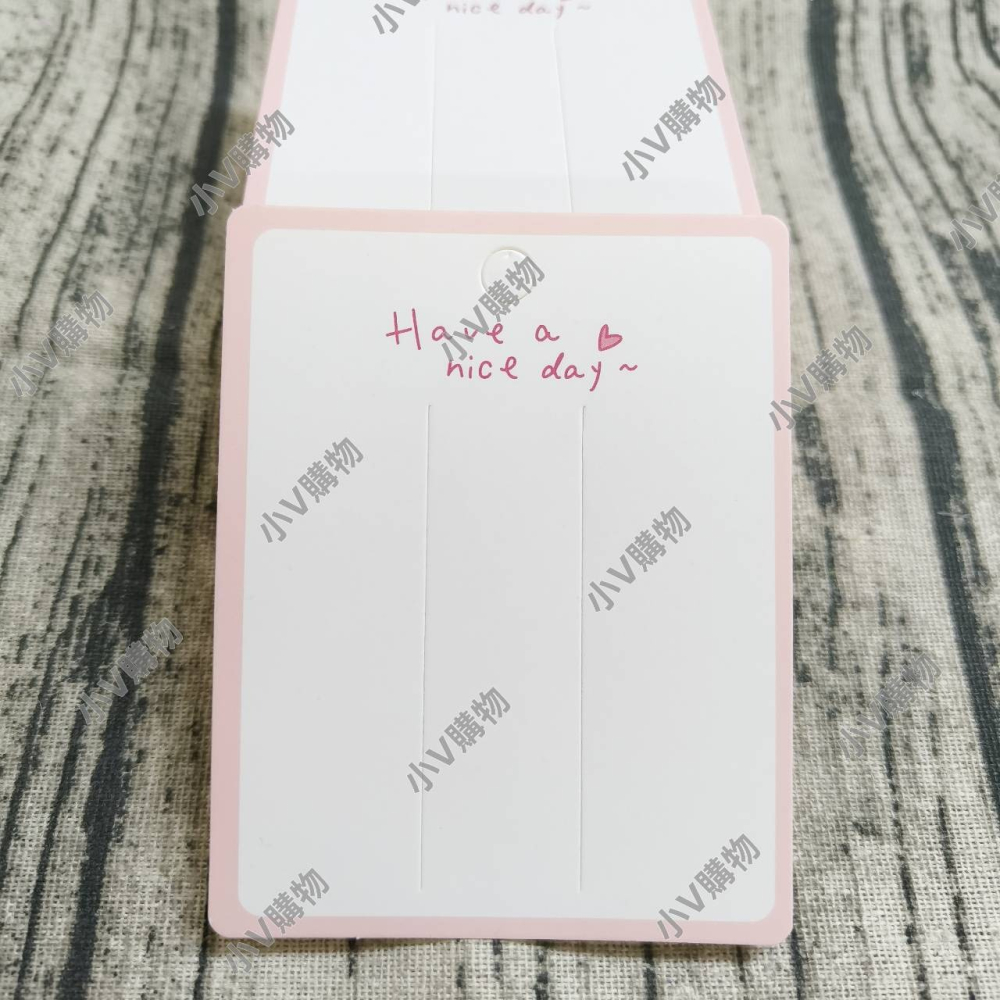 💕小V購物💕一組10張【VP275】7.3x9.3 髮夾卡 粉色紙卡 髮飾紙卡 包裝卡 髮圈卡 髮卡 髮飾紙卡 飾品-細節圖2