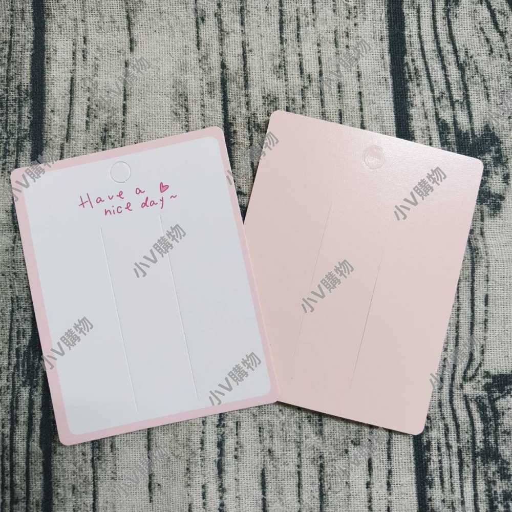 💕小V購物💕一組10張【VP275】7.3x9.3 髮夾卡 粉色紙卡 髮飾紙卡 包裝卡 髮圈卡 髮卡 髮飾紙卡 飾品-細節圖3