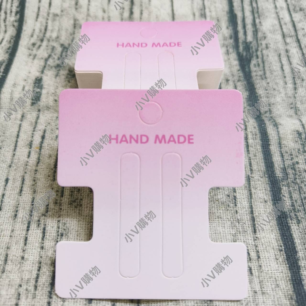 【VP304】工字抓夾卡💕6.5x7.2cm 💕漸變粉抓夾卡 抓夾 抓夾紙 包裝卡 髮夾卡 髮飾紙卡 飾品收納 抓夾-細節圖2
