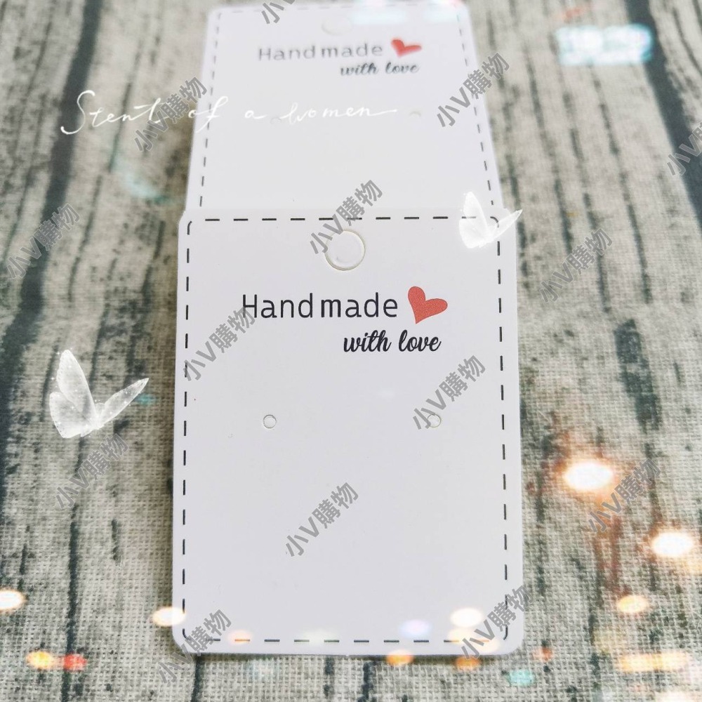 💕小V購物💕一組50入【VP2686】愛心 5x6.5cm 耳環卡 耳環卡 耳卡 飾品卡紙 耳釘卡 包裝卡 卡紙 耳-細節圖2