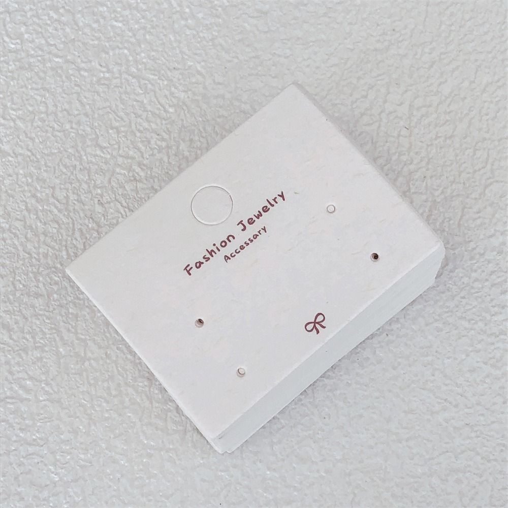 💕小V購物💕一組50入【VP257】米白 6x4.5cm 耳環卡 耳環卡 耳卡 飾品卡紙 耳釘卡 包裝卡 卡紙 耳環-細節圖3