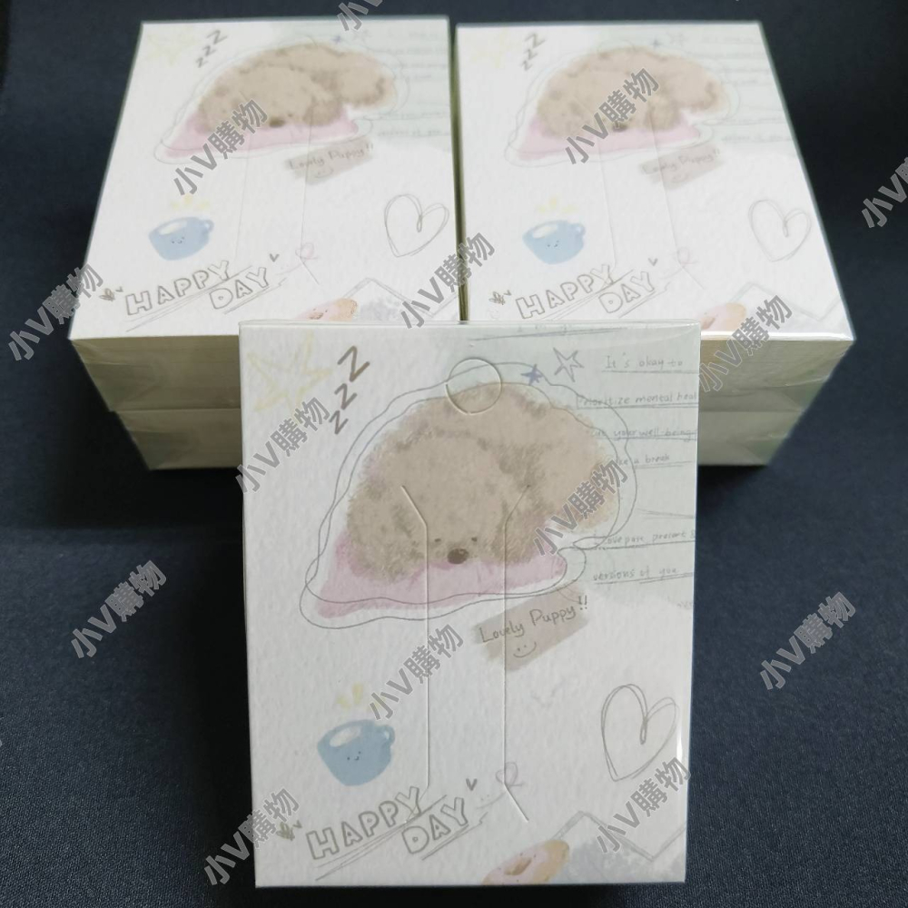 💕小V購物💕一組50張【VP324】7x9 可愛小狗髮夾 髮夾卡 紙卡 髮飾紙卡 包裝卡 髮卡 髮飾紙卡 飾品收納-細節圖2