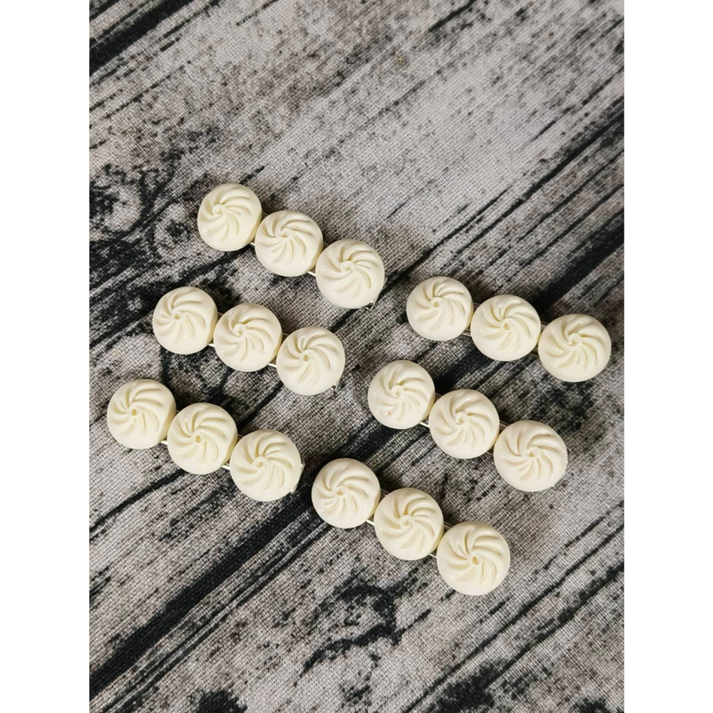 💕小V購物【三個包子款】療癒笑臉水餃髮夾 仿真食物鴨嘴夾 搞怪邊夾 瀏海夾 少女心 學生百搭 搞怪髮飾 食玩配件 現貨-細節圖2