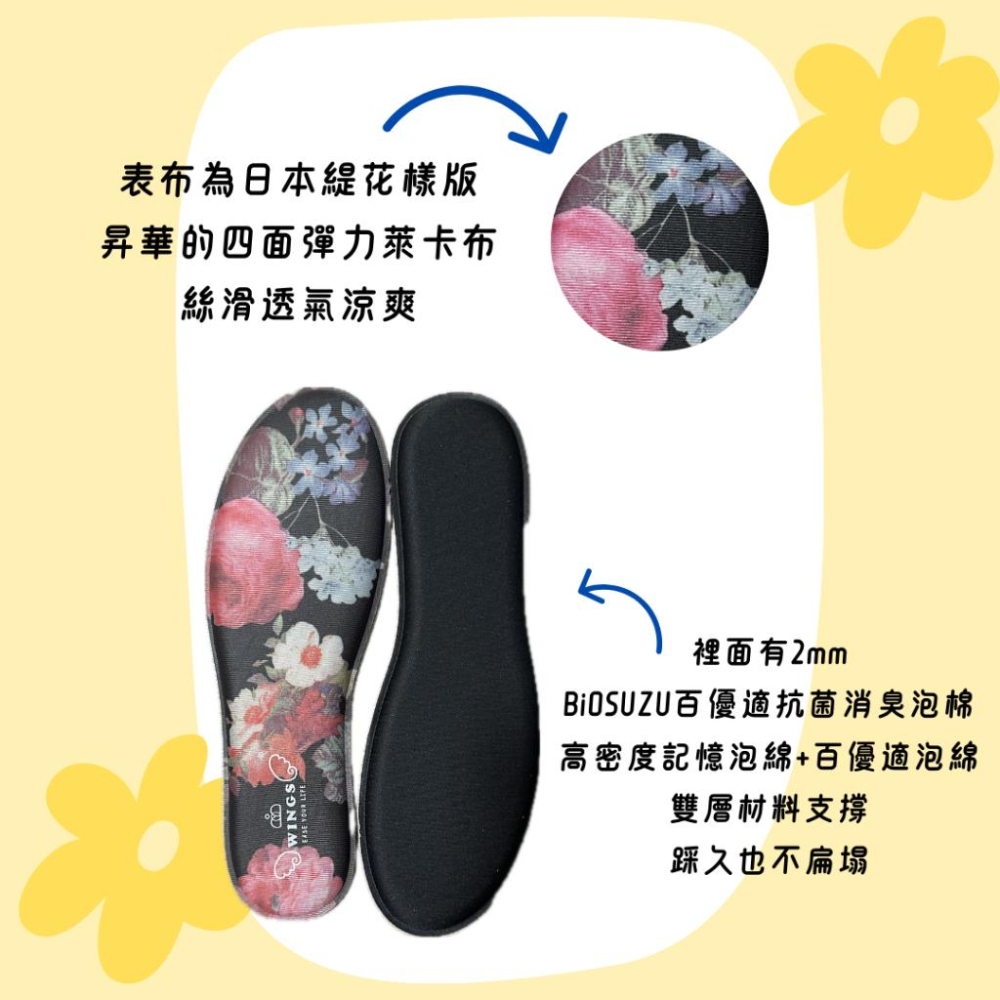 Biowings 女用高密度記憶泡棉鞋墊 記憶腳形 減壓舒緩 包鞋 高跟鞋 健走 散步-細節圖2