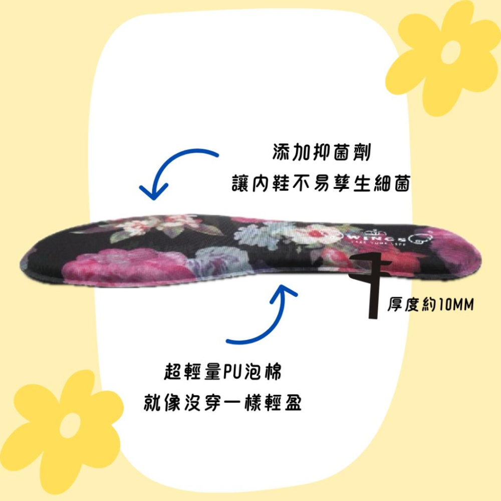 Biowings 女用高密度記憶泡棉鞋墊 記憶腳形 減壓舒緩 包鞋 高跟鞋 健走 散步-細節圖3