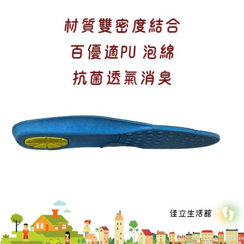 台灣製造 運動型鞋墊 材質是雙密度結合的百優適PU 泡綿  一樣抗菌透氣消臭-細節圖4