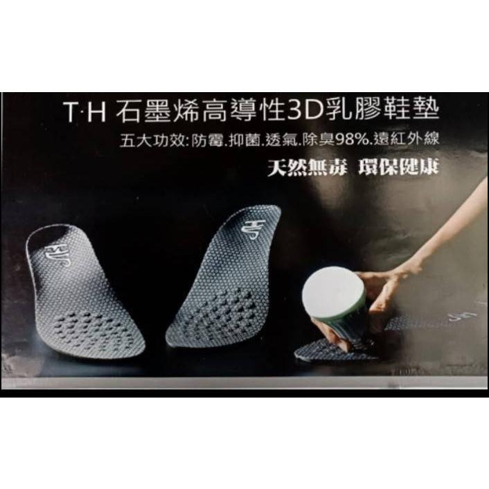 T.H石墨烯高導性3D乳膠鞋墊 石墨烯鞋墊 久站必備 常走路必備-細節圖3