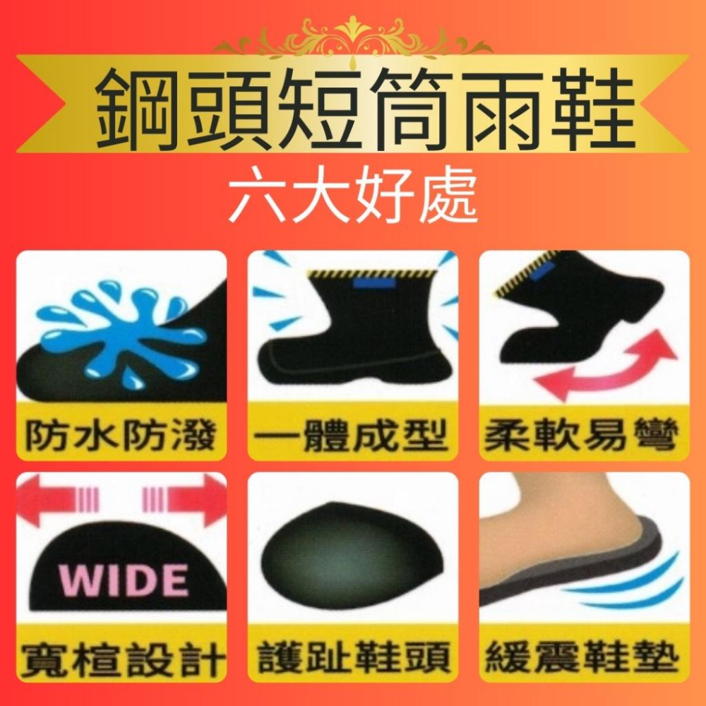 🇹🇼台灣製造 H-889 悍馬   短筒雨鞋 雨鞋 登山雨鞋 39號-45號-細節圖5
