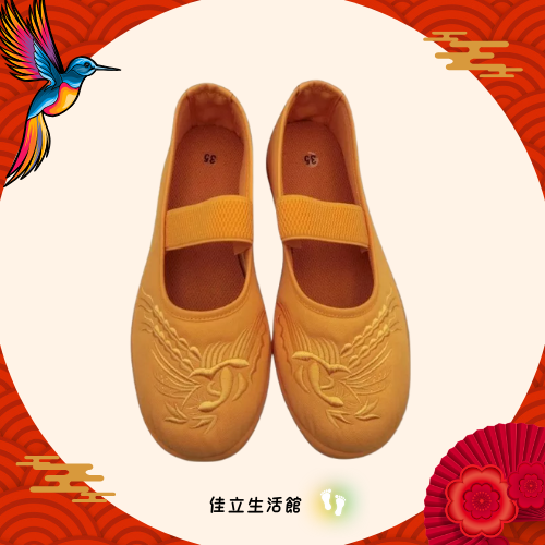 大量團購私訊聊聊 ✨舒適百搭．傳統美學✨ 《鳳凰鞋》寬楦設計 綉花鞋 居士鞋 靈修 慈惠 母娘 道鞋 鳳鞋 蓮花鞋-規格圖6