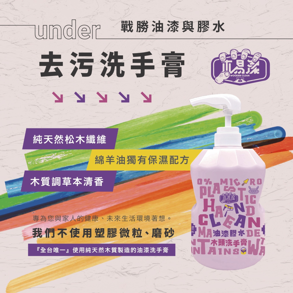 【新生王子】木易潔油漆洗手膏 1000ml 天然 環保洗手乳 護手配方油性漆 矽利康 AB膠 塑膠油 膠汙專用洗手劑-細節圖2