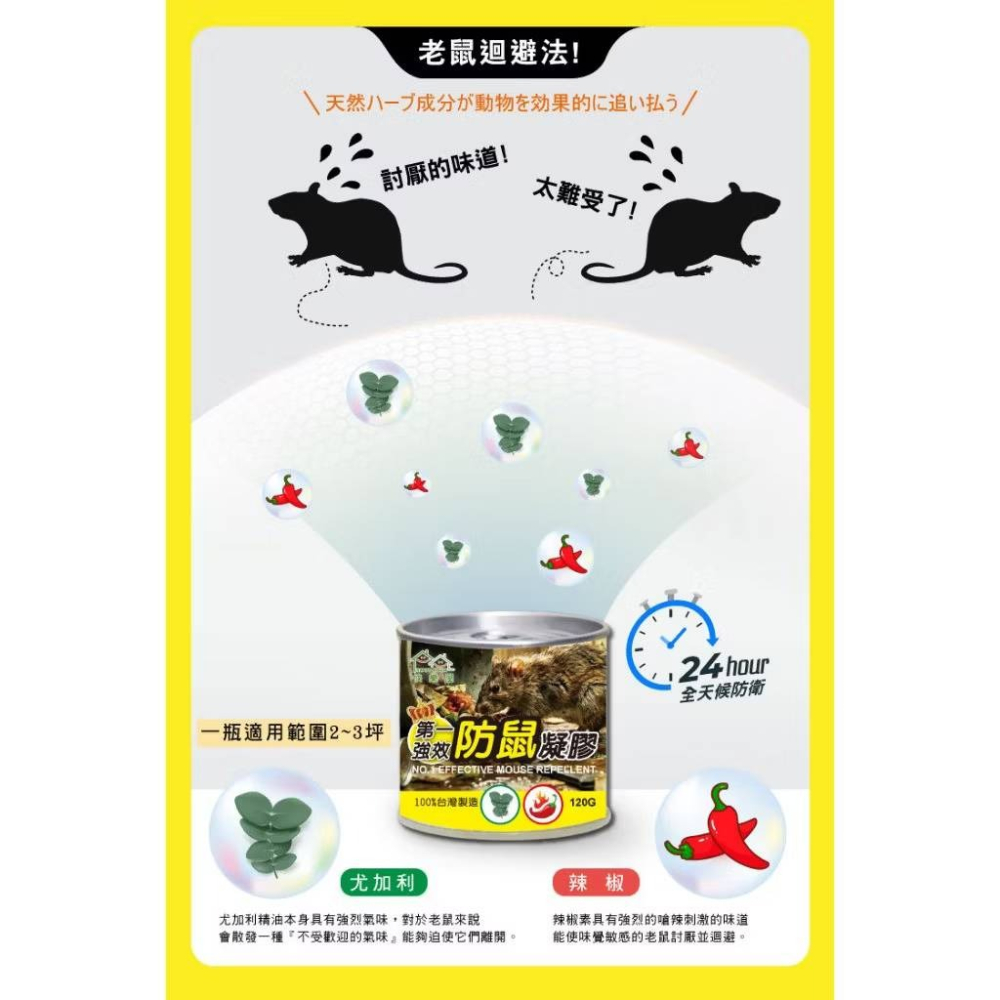 【新生王子】驅鼠膏 第一強效防鼠凝膠 防鼠膏 老鼠 驅鼠 啃咬 凝膠 迴避 辣椒 尤加利精油-細節圖4