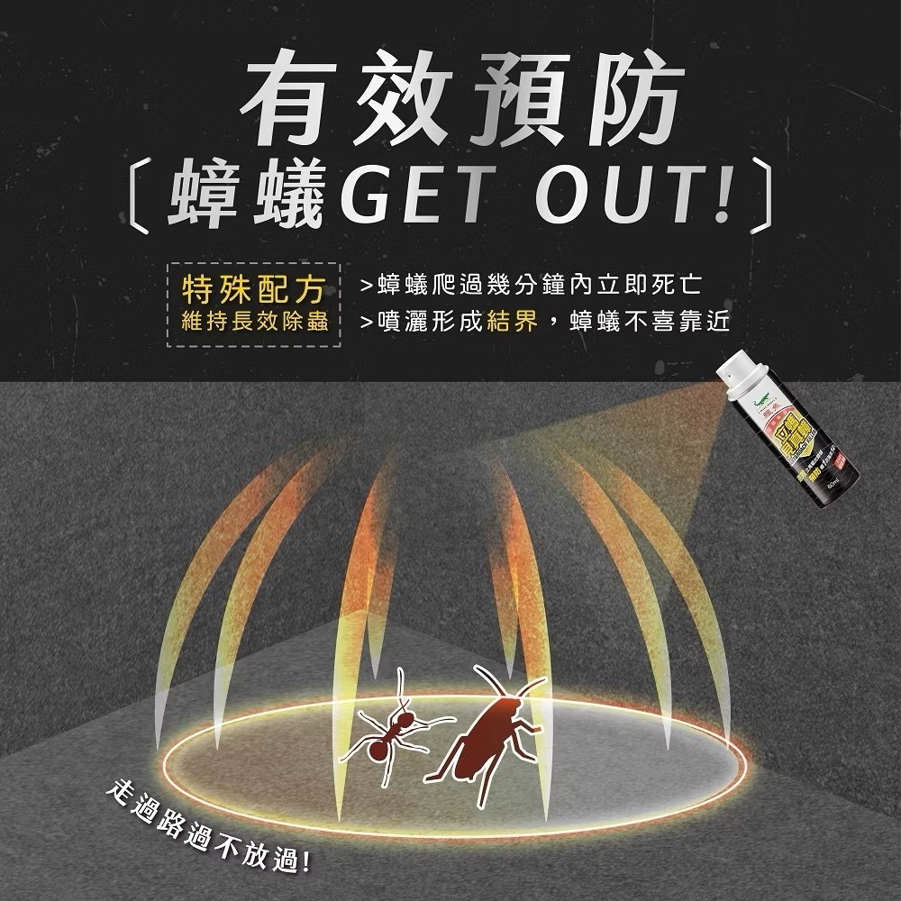 【新生王子】立螞見真蟑 升級版 One Push-60ml 殺蟑 滅蟑 蟑螂 螞蟻 火蟻 隨手噴一下現貨-細節圖3