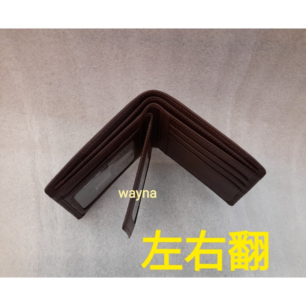 CROCODILE 牛皮壓鱷紋短夾 皮夾 0103-40042咖色-細節圖5