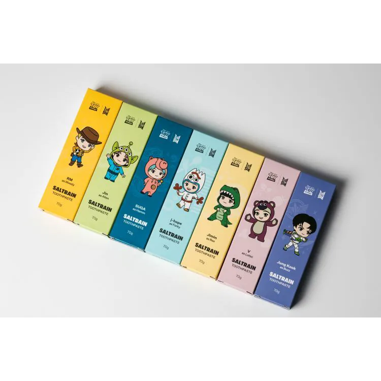 SALTRAIN x BTS 聯名牙膏 7件組-70g-細節圖2