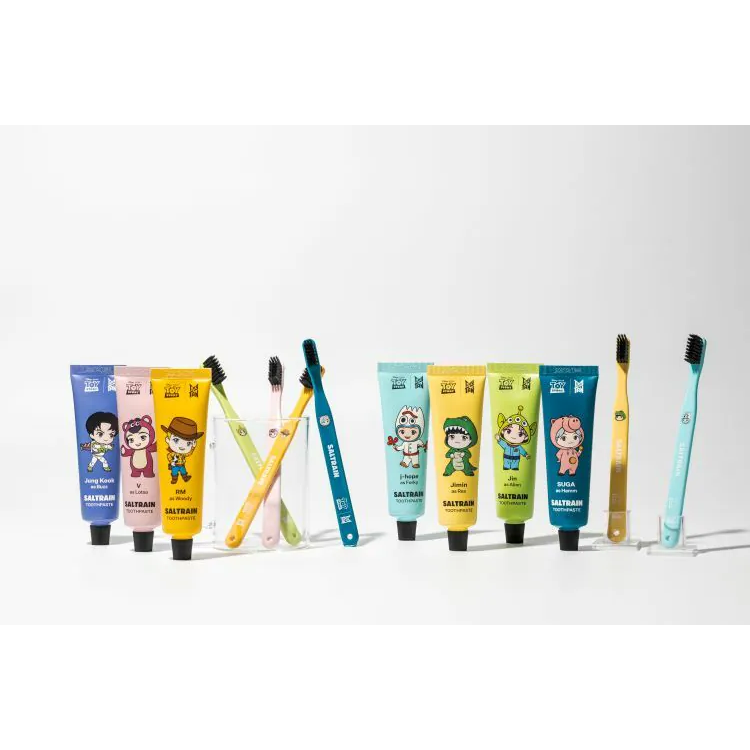 SALTRAIN x BTS 聯名牙膏 7件組-70g-細節圖3