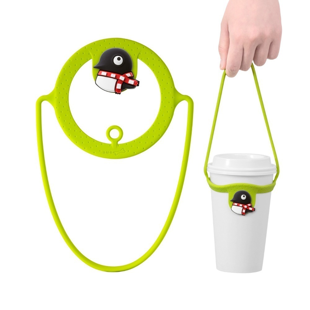 【Bone 蹦克】 BONE角色款環保杯綁 飲料提袋  環保矽膠飲料袋-規格圖11