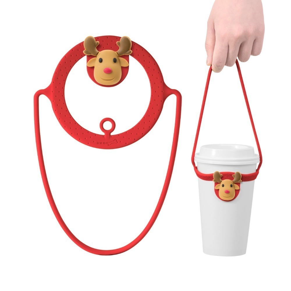 【Bone 蹦克】 BONE角色款環保杯綁 飲料提袋  環保矽膠飲料袋-規格圖11