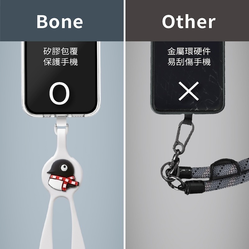 【Bone 蹦克】BONE角色款-斜背/頸掛手機夾片-細節圖2