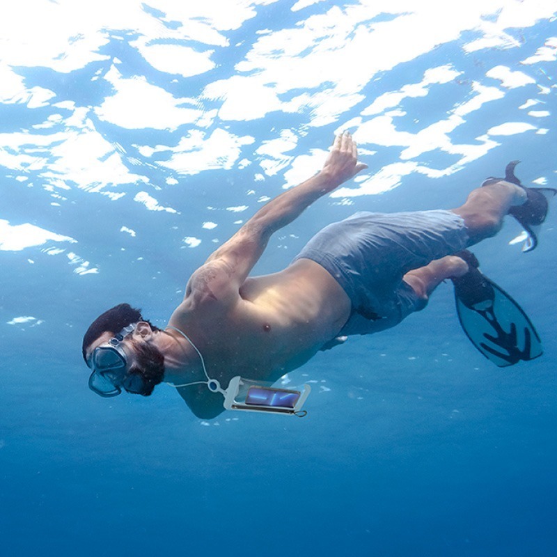 【Bone 蹦克】頸掛/斜背防水手機袋二代 防水手機套 可觸控適合潛水游泳 配件收納包 手機周邊-細節圖8