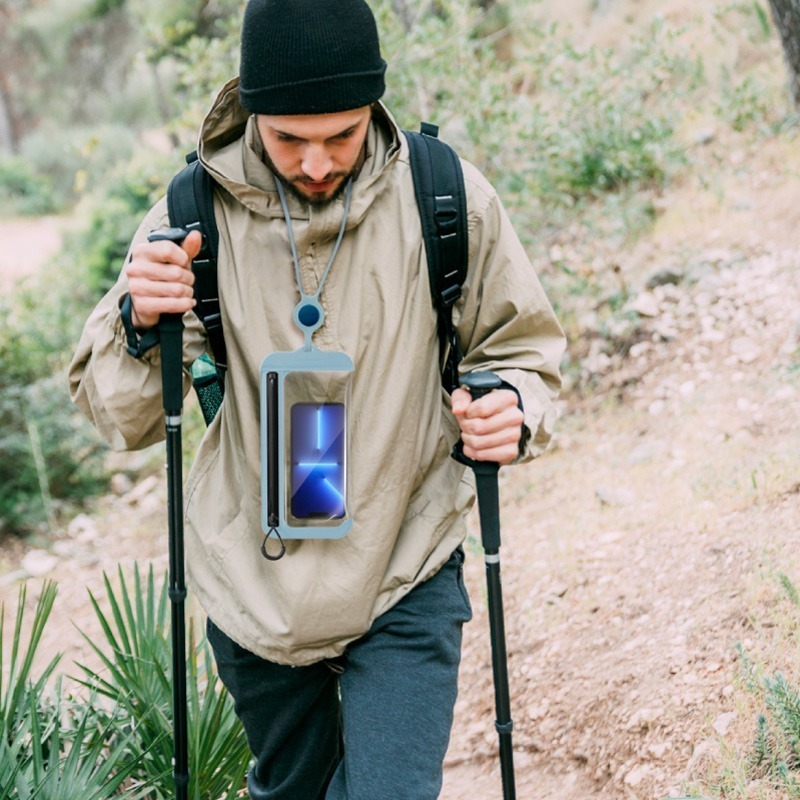 【Bone 蹦克】頸掛/斜背防水手機袋二代 防水手機套 可觸控適合潛水游泳 配件收納包 手機周邊-細節圖11