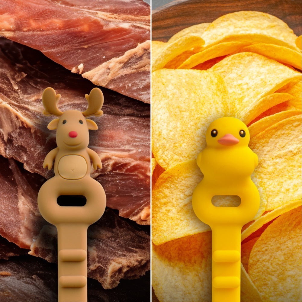 【Bone 蹦克】角色食品密封綁 5入組 密封綁 密封夾 封口夾 保鮮夾-細節圖4