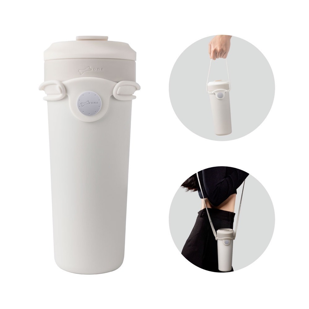 【Bone 蹦克】戶外運動大容量隨行保溫保冷杯(附杯綁、背帶掛繩)水壺、隨行杯、 輕時尚-下單送皮卡丘逗扣-細節圖4