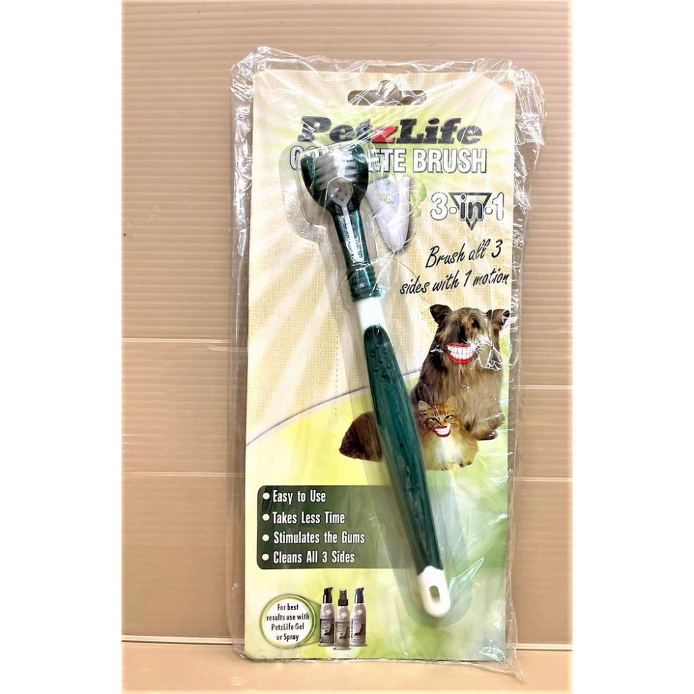 🌺妤珈寵物店🌺美國 Petzlife 系列《潔牙樂 三向寵物 牙刷》1入裝 犬 貓 牙齒 牙縫 超軟刷毛設計 不傷牙齦-細節圖2