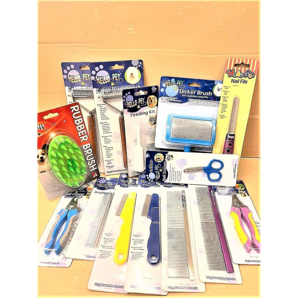 🌺妤珈寵物店🌺排梳 大號 平梳 扁梳 哈囉佩特 HELLO PET 台灣製造 犬 狗 貓 毛髮 專用 好梳 好握-細節圖4