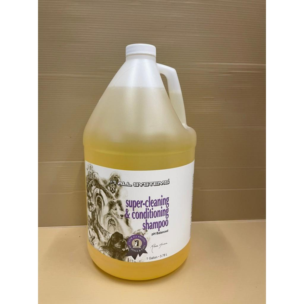 ✪妤珈寵物店✪美國 頂尖［超級保濕 洗毛精 一加侖］不流淚配方 深層去污 All System 洗毛精 犬 狗 貓-細節圖2