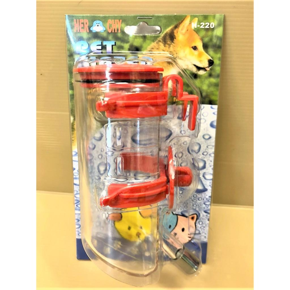 🌺妤珈寵物店🌺 禾其 飲水器 H220 寵物 掛式飲水器 狗貓飲水瓶掛籠子喝水器 狗貓滾珠式喝水瓶-細節圖2