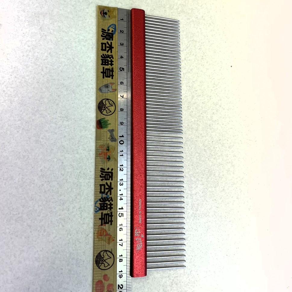 🌺妤珈寵物店🌺HELLO PET 鋁質 疏密直排梳 金屬 握柄 鋁質齒針梳不 台灣製造 (寵物美容師國家考)-細節圖3