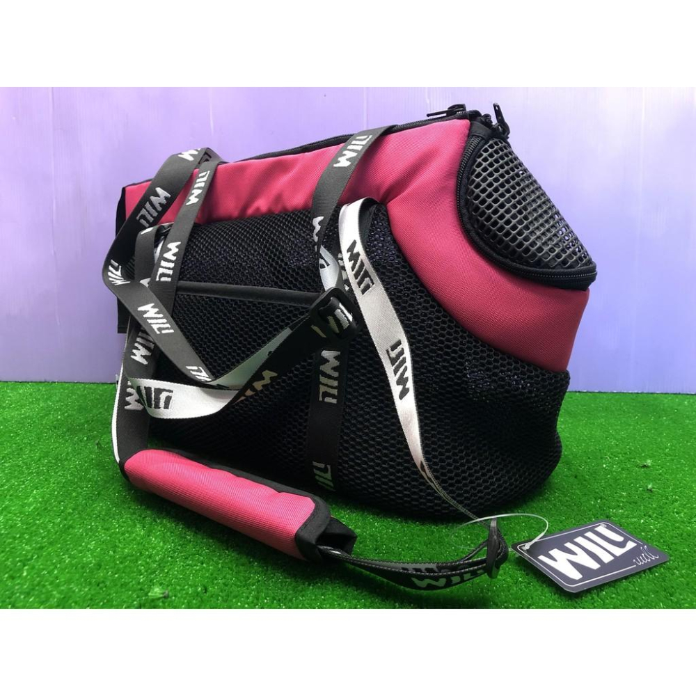 👍妤珈寵物店👍RB 02 HBK《桃紅色款》 迷你小型犬貓專WILL 極輕/超透氣網/硬底系列 外出包/外出籠/肩背-細節圖2