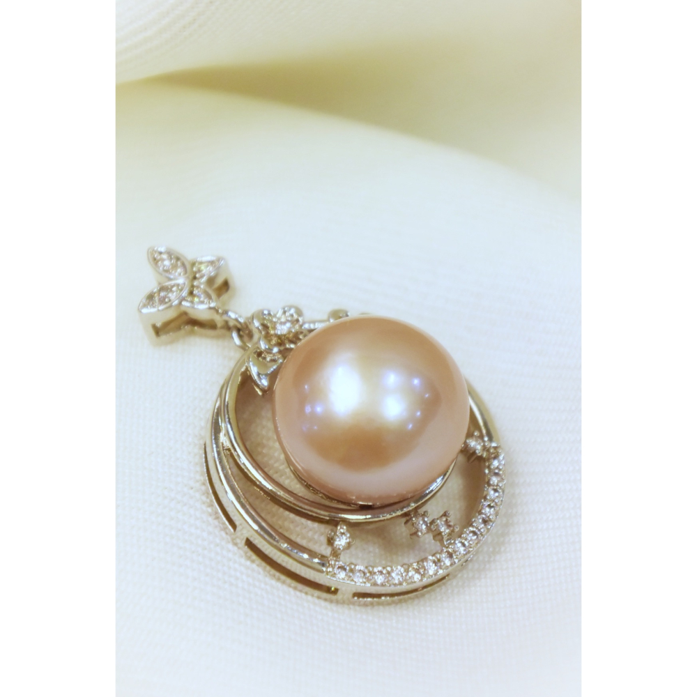 🦋翩然月影 · 粉紅珍珠項鍊 🌙-細節圖2