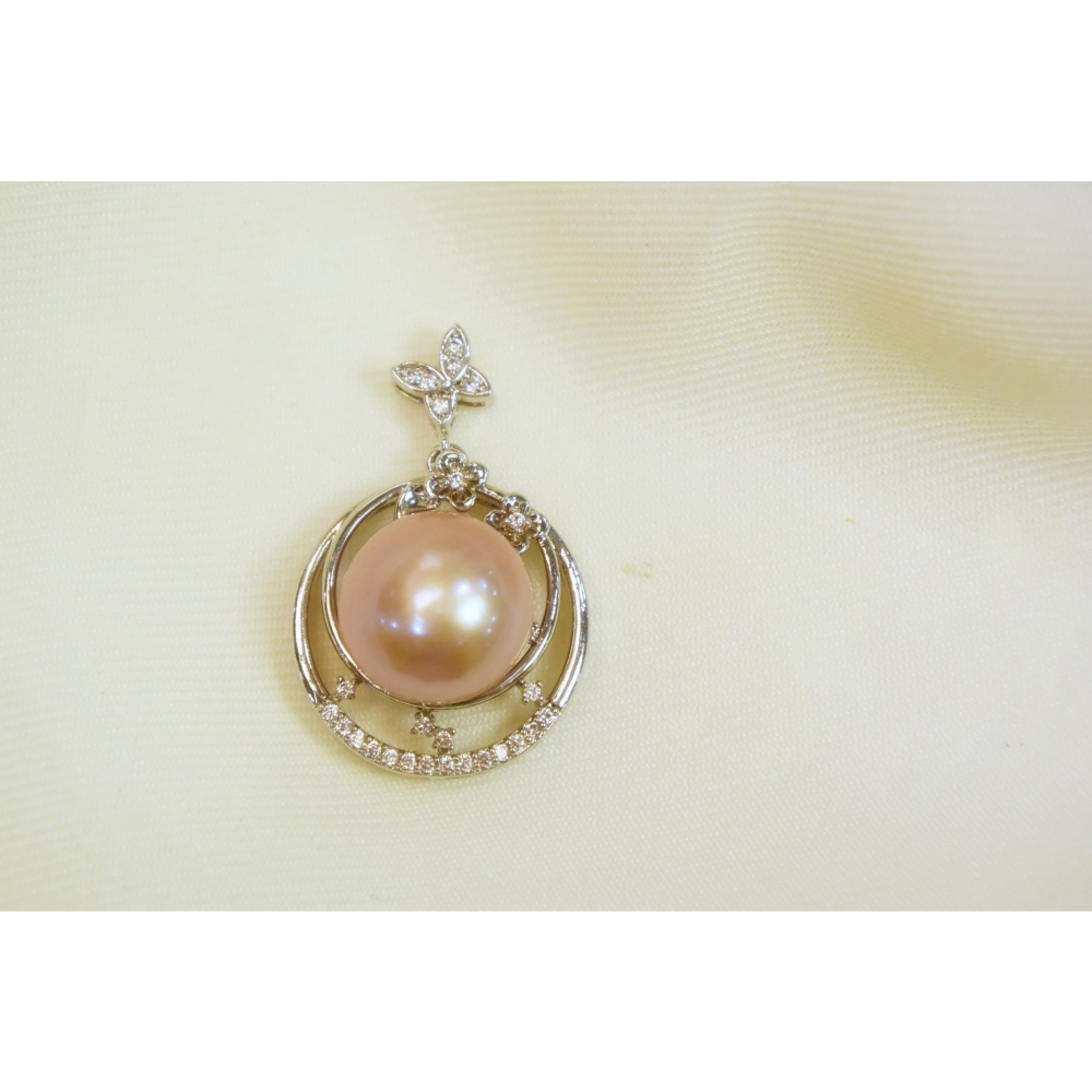 🦋翩然月影 · 粉紅珍珠項鍊 🌙-細節圖3