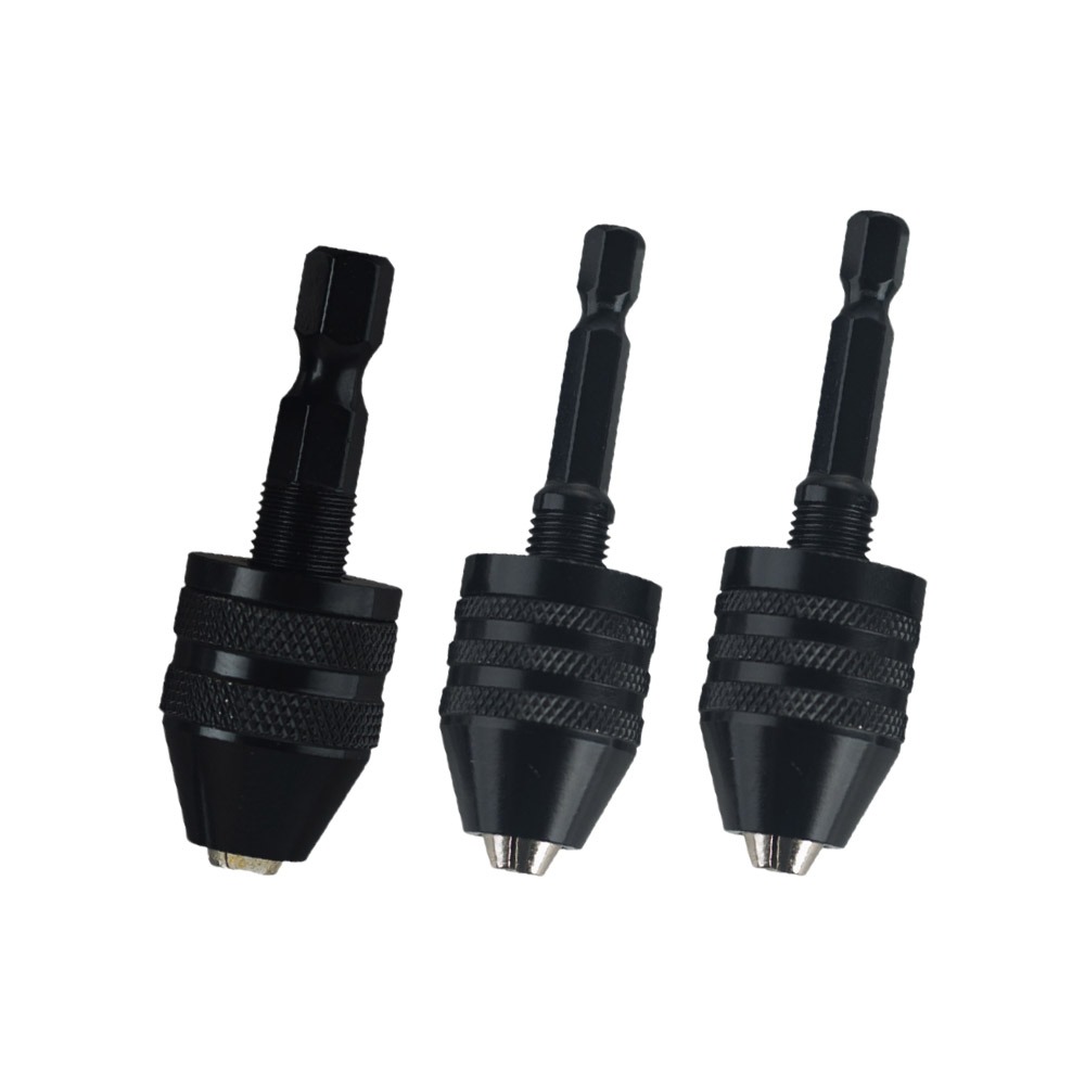 超能玩工 包退0費用●六角柄三爪夾頭 6.35mm 電鑽夾頭 三爪夾頭 六角柄 轉接頭 萬用夾頭 手電鑽起子機通用-細節圖2
