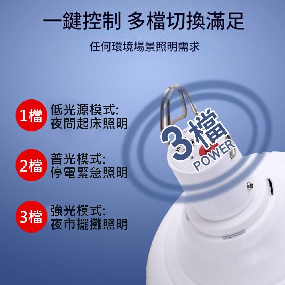 超能玩工 包退0費用●LED燈泡 70W USB充電款 三檔 LED燈 燈泡 應急燈 露營燈 掛燈 登山 露營 擺地攤-細節圖3