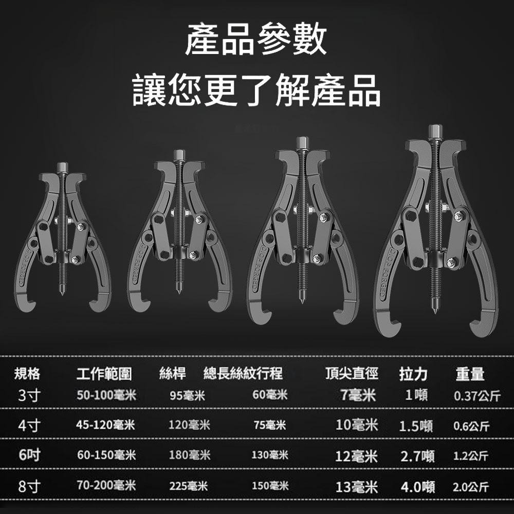 超能玩工 包退0費用●三爪拔輪器 拔輪器 軸承拆卸工具 拉拔器 拉馬器 兩爪 三爪拔輪器 拔輪 軸承拔取器 台灣現貨-細節圖4