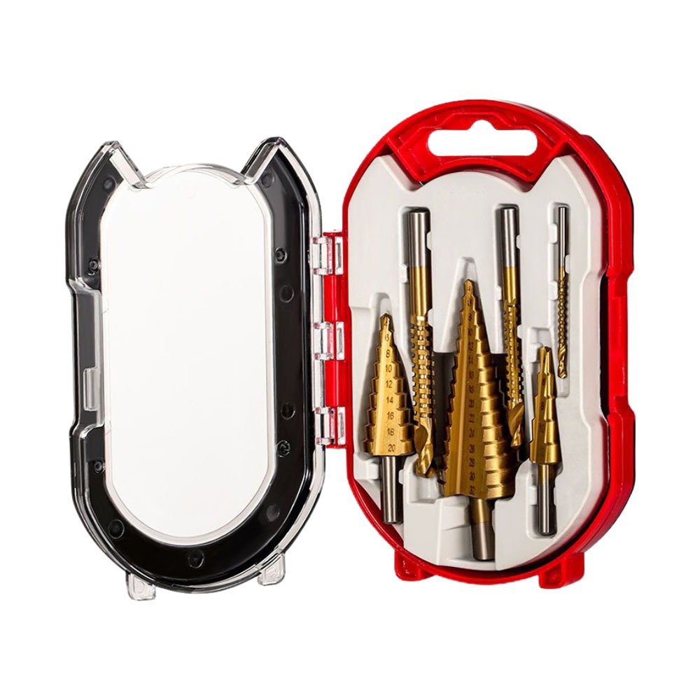 超能玩工 包退0費用●鍍鈦階梯鑽頭 6件組 三角柄直槽階梯鑽 寶塔鑽 鋸齒鑽 鍍鈦 鑽頭 木工 6pcs寶塔鑽 拉槽-規格圖7