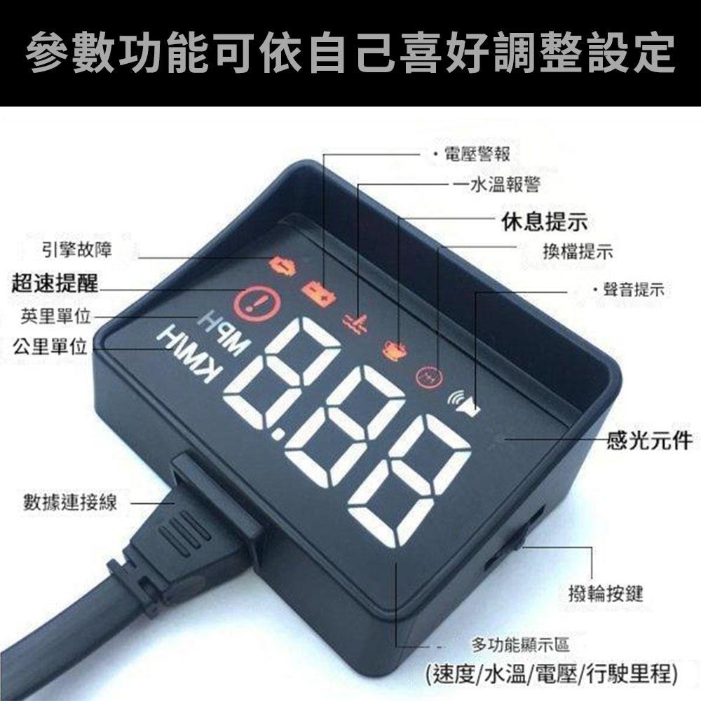 【保固最久 品質最佳】2018 高效抬頭顯示 HUD HL-A100S 白光抬頭顯示器 自動調節亮度 內建遮光罩-細節圖4