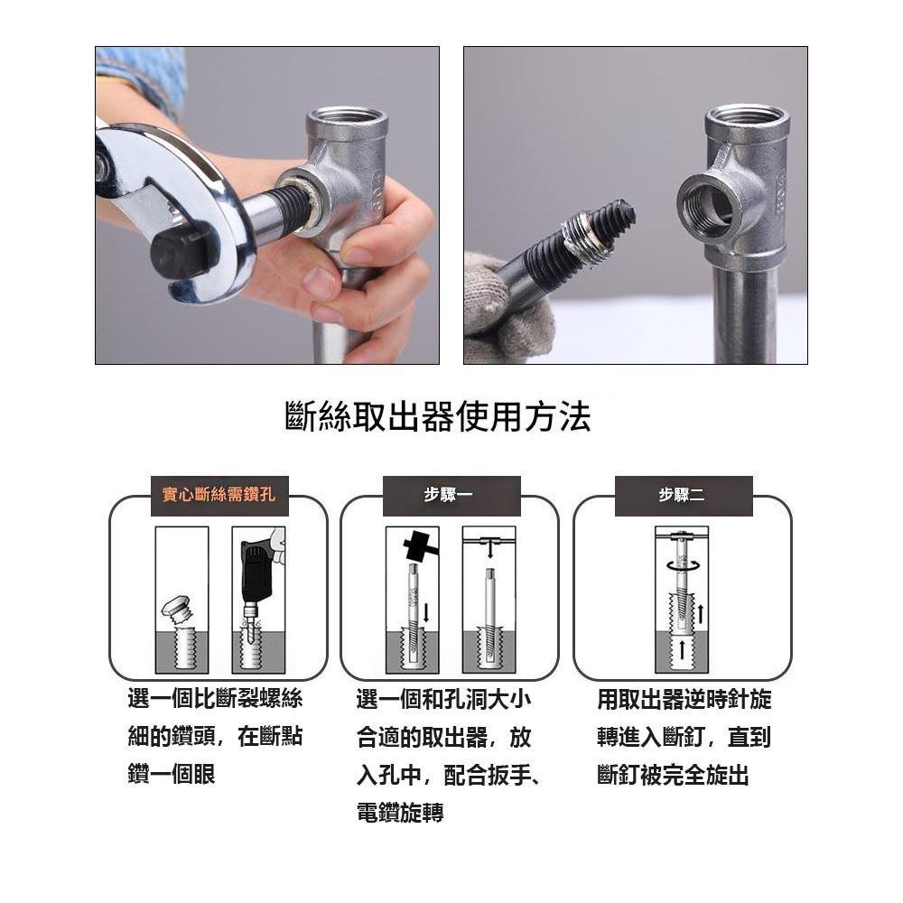 超能玩工 包退0費用●合金崩牙螺絲提取器 崩牙螺絲提取器 電動起子 螺絲取出器 螺絲崩牙器 滑牙螺絲退牙器 攻牙器-細節圖8