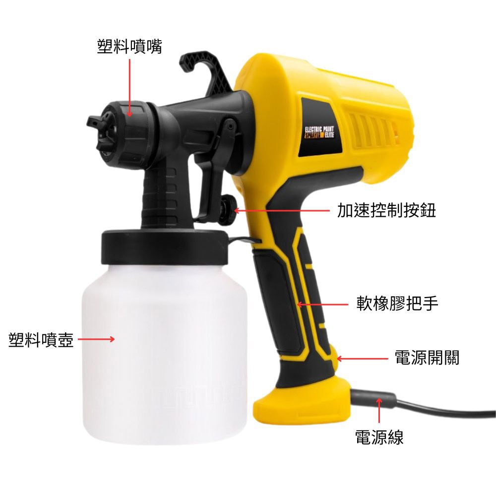 超能玩工 保固1年●110V 噴漆槍 油漆噴槍 噴漆機 電動噴漆槍 電動噴槍 電動噴漆機 噴漆噴槍 現貨-細節圖5