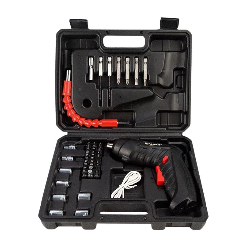 超能玩工 包退0費用●多功能電動螺絲起子 47件套 電動螺絲刀 電鑽 起子機 鋰電池電鑽 電動起子 電動螺絲 螺絲槍-細節圖2