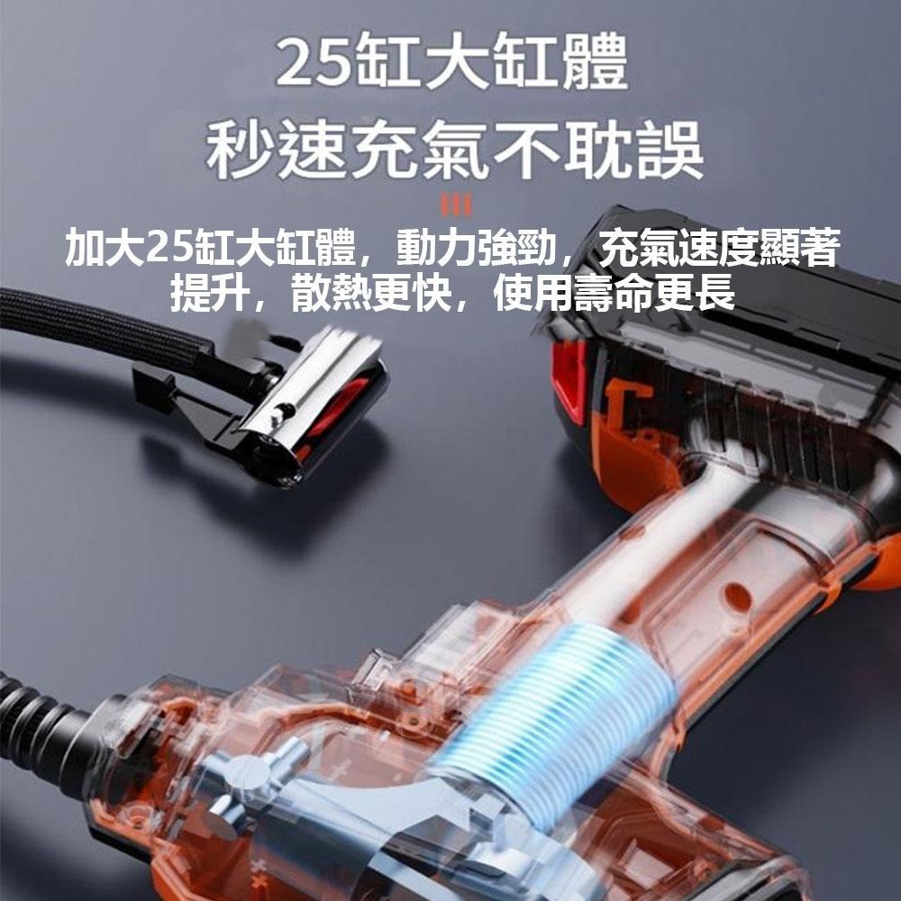 超能玩工 保固1年●汽車打氣機 充氣機 無線充氣機 打氣機 胎壓充氣槍 鋰電充氣泵 電動充氣機 車載充氣泵 車用充氣機-細節圖5