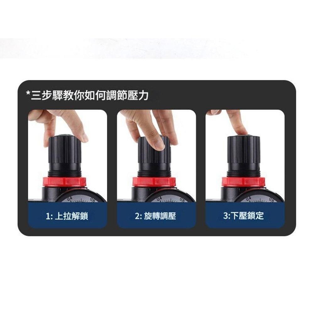 超能玩工 包退0費用●空壓機油水分離器 調節閥 分離器 調壓閥 過濾 氣動工具 多功能 安裝便利-細節圖7