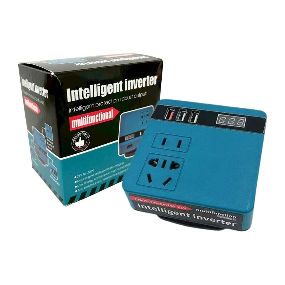 超能玩工 保固一年●多功能鋰電智能逆變器 18V-20V轉110V 多功能逆變器 智能逆變器 鋰電池逆變器 牧田-細節圖2