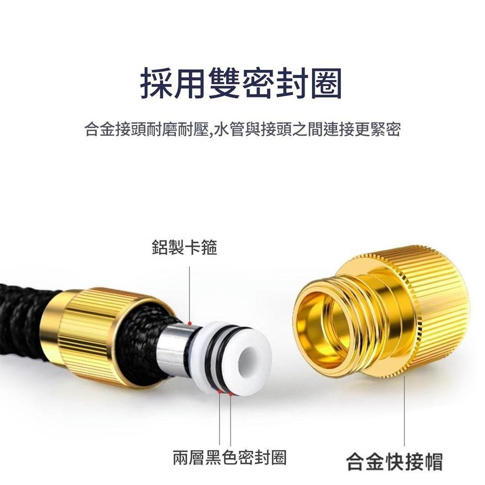 超能玩工 包退0費用●鋁合金接頭 伸縮水管 彈力水管 彈力伸縮水管 洗車 澆花 洗窗 台灣現貨-細節圖4