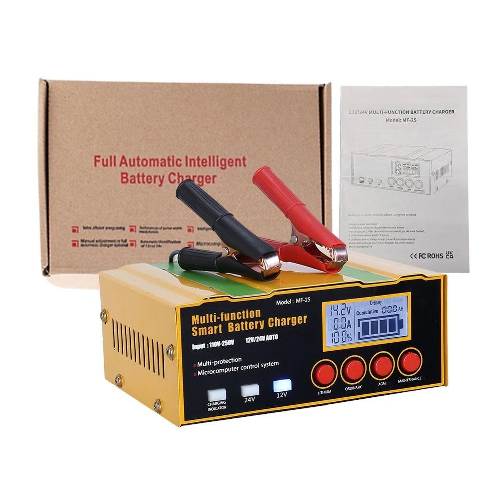 超能玩工 包退0費用●最新 電瓶充電器 高階四模式 鋰電池 AGM電池 EFB電池 強充激活 智能充電器 電池充電 現貨-細節圖2